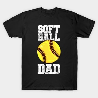 Softball Dad Father Father's Day T-Shirt